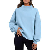 New Fashion Casual Velvet Dress Women's Thick Half-High Collar Loose Women's Clothing In Autumn And Winter 2025