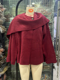 2025 Women's Autumn New Asymmetric Scarf Short Loose Knit Coat