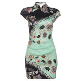 Fashion 2025 Summer New Women's Clothing Yi Mengling The Same New Chinese Improved Version Of The Cheongsam Dress