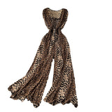 Ins Goddess Temperament Square Sleeveless Jumpsuit Summer New Collection Skinny Loose Broad Leg Trousers