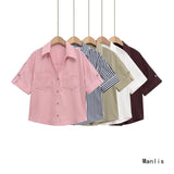 Z Summer 2025 New Women's Fashion Casual Linen-Blend Shirt 2187813