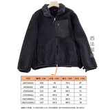 2025 Women's Autumn And Winter Fashion Colliding Splicing Lead Resin Zipper To Keep Warm Imitation Lamb Jacket