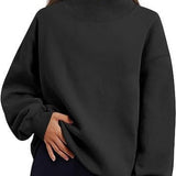 New Fashion Casual Velvet Dress Women's Thick Half-High Collar Loose Women's Clothing In Autumn And Winter 2025