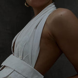 2025 Summer Fashion Trend Women's New Hanging Neck Hollow Repair Inside A Small Vest
