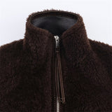 Women's Clothing 2025 New Fashion Casual Loose-Fitting Collar Zipper Jacket