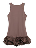 Mini Party Dress Women's Cascadal Short Dress 2025 Dress-Up Long Sleeves Of The Pool