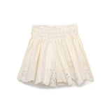 24 Spring And Summer New Embroidery Fine Sling + High-Waist Embroidery Shorts