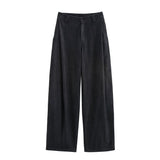 Spring 2025 New Set Jacket Jacket Denim Effect Folding Trousers Design Sense