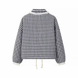 2025 Women's Autumn And Winter New Street Fashion Love Lace Splicing Lattice Cotton Coat