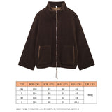 2025 Women's Autumn And Winter Fashion Colliding Splicing Lead Resin Zipper To Keep Warm Imitation Lamb Jacket
