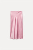 2025 Autumn New Women's Fashion Silk Silk Texture Multi-Color Printing Fan Flute Skirt