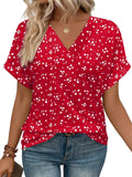 2025 New Women's Dress Casual Round Neck Striped Multi-Color Short-Sleeved Overseas Hot T-Singing T-Shirt