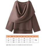 2025 Winter New Women Equipped With Scarf Long-Sleeved Blended Coat Loose Temperament Coat