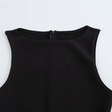 Women's Clothing 2025 Spring New Fashion Simple Open Open Design Sexy Body Repair Mini Dress