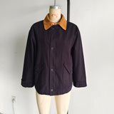 Autumn 2025 New Women's Retro Casual Clip Long-Sleeved Collage Splicing Buckle Jacket Jacket