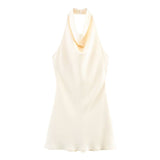 Z Women's Dress 2025S Summer New Fashion Simple Silk And Collar Dress 8741074