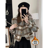 Xiaoxiang Style Hairy Short Coat 2025 New Women's Autumn And Winter Cotton Thicken French High-End Feel