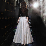 Black Evening Dress Women's 2025 New Temperament Party Walk Show Dress Party Banquet Year's President's Evening Dress