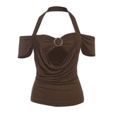 2025 Summer Fashion Trend Women's New Hanging Neck Repair Body Bumping Small Vest